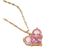 THINCAN Beau collier avec pendentif en forme de cœur en oxyde de zirconium avec revêtement compliqué et résistant aux allergies, idéal pour les pendentifs en acier pour femme, earrings, comme décrit