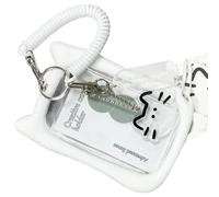 THINCAN Belles couvertures pour cartes de crédit étui de protection porte-carte photo chat protecteur de bus d'oreille porte-clés porte-clés holds chats étui d'oreille bus transparent belle carte