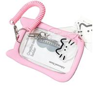 THINCAN Belles couvertures pour cartes de crédit étui de protection porte-carte photo chat protecteur de bus d'oreille porte-clés porte-clés holds chats étui d'oreille bus transparent belle carte