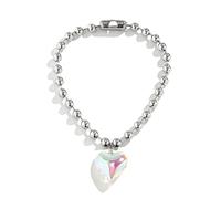 THINCAN Bijoux Forme d'Amour Transparent Collier Lumineux pour Femmes Mode Punk Couleur Charme Coréen Collier Coeur Esthétique