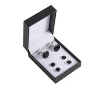 THINCAN Boîte à boutons de manchette en plastique avec sections divisées pour organiser et protéger les bagues Porte-accessoires pour hommes Organisateur de boutons de manchette adapté aux voyages