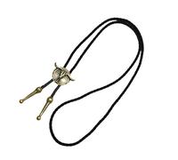 THINCAN Bolo Classique pour Femmes Hommes Rétro Crâne Pendentif Cravate Occidental Pu Corde Collier Chemise Cravate pour Événement Spécial Bolo Occidental, a, taille unique