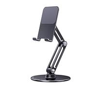 THINCAN Boneruy Support rembourré de téléphone rotatif à 360 ° pour bureau, lit, tablette, support de tablette pliable en alliage d'aluminium pour tablette pour genoux pour lit