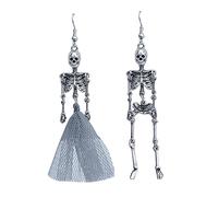 THINCAN Boucles d'oreilles exagérées cool punk drôle crâne Halloween horreur humain squelette boucles d'oreilles gothique bijoux femmes boucles d'oreilles