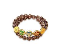 THINCAN Bracelet de perles de verre tendance inspirant des cinq prospérités Dieu pour les professionnels et les amateurs de mode Bracelet de perles de verre, taille unique, Comme décrit