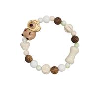 THINCAN Bracelet de perles en céramique ours marron Dernière déclaration de mode pour étudiants adultes bijoux Saint-Valentin cadeau tendance bracelet animal en céramique