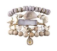 THINCAN Bracelet élégant Accessoires faits à la main Bracelet de perles Texture pierre Bijoux de poignet à la mode Convient pour améliorer la volonté