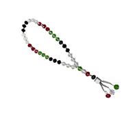 THINCAN Bracelet Tasbih stable en verre naturel résistant à la main Accessoire pour les musulmans qui conviennent aux prières et aux amateurs de culture