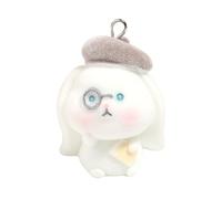 THINCAN Breloque lapin en résine solide faite à la main pour porte-clés Pendentif et collier Accessoires de bijoux colorés Tenues élégantes Courants Charme de lapin