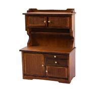 THINCAN Buffet miniature en bois avec porte fonctionnelle pour maisons de poupée 1/12 qui fournissent une scène de paysage réaliste Décoration