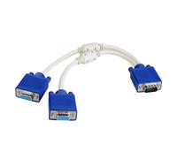 THINCAN Câble répartiteur VGA Y 1 mâle à double femelle Câble adaptateur pour duplication d'écran et configuration multi-écrans 20 cm