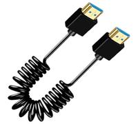 THINCAN Câble UHD2.1 à ressort 8K Prise en charge de la résolution 24K Contacts plaqués or Feuille d'aluminium pour PC Moniteur Setups Blindage