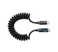 THINCAN Câble USB C haute performance avec mécanisme à ressort rétractable, 120 W, charge rapide pour appareils électroniques 480 Mbit/s