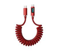THINCAN Câble USB C haute performance avec mécanisme à ressort rétractable, 120 W, charge rapide pour appareils électroniques 480 Mbit/s