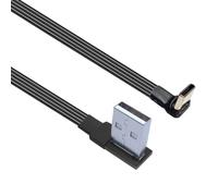 THINCAN Câble USB plat de type C à coudé gauche vers le haut et vers le bas Prend en charge le transfert de données 480 Mbit/S 10 W et câble USB type C à angle droit rapide vers type