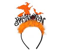THINCAN Carnivals Fête Femme Bandeau Peluche Paillettes Forme Sorcière Bandeaux Personnage Animes Cheveux pour Adultes Adolescents