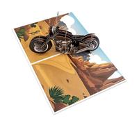 THINCAN Carte de vœux dynamique avec scène de moto vierge à l'intérieur pour souhaits et célébrations personnalisés Tout sur la carte d'anniversaire personnalisé sur le thème de l'anniversaire