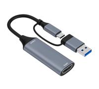 THINCAN Carte d'enregistrement vidéo USB + type C vers HDTV USB Vidéo Capture Appareils Convertir le Numérique pour PC HDTV Ordinateur Portable Carte de Jeu