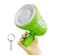 THINCAN Changeur de voix mégaphone avec enregistrement de microphone musical jouet trompette mégaphone porte-clés accessoires haut-parleur, vert, Normal version