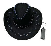 THINCAN Chapeau de cowboy lumineux Western Wide Bim Party Femmes LED Cowgirl a fabrication d'accessoires de costume FEDING FEDORA