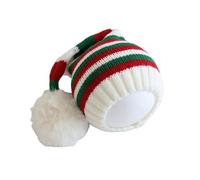 THINCAN Chapeau de Noël tricoté pour enfants et adultes Casquette festive à rayures Couleur unie Bonnet chaud à la mode Parents Enfants Chapeaux