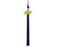 THINCAN Chapeau de remise des diplômes à pompons Classe de charme de 2025 Chapeau de remise de diplôme Pompons Décoration pour robe de jeune fille Cérémonie et photographie Polyester, Saphir, taille