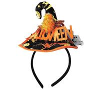 THINCAN Chapeau de sorcière et araignée formes de cheveux Hoop Photoshoots Porte-cheveux Halloween Cosplay Fête Costume Chapeaux pour enfants femmes