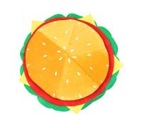 THINCAN Chapeaux de jeu pour débutants Chapeau de hamburger drôle Dumy Party avec feutre et peluche Fourniture de fête alimentaire alimentaire