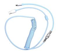 THINCAN Coiled Câble USB de type C pour connecteurs mécaniques d'avion de clavier Metropolis Paracord avec manchon amovible