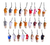 THINCAN Collier avec sifflet d'animal pour entraînement musical et rythmique - Bijou ras du cou pour le camping, corde en cuir de bois