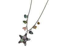 THINCAN Collier étoile à la mode Pendentif Antique Collier Sujets Marine Chaîne de clavicule Bijoux en alliage léger Cadeau de rêve pour elle