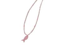 THINCAN Collier vintage avec pendentif poisson vintage pour femme - Longueur réglable - Chaîne colorée - Cadeau pour votre chaîne cadeau unique faite à la main, taille unique, Comme décrit, Comme