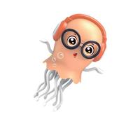 THINCAN Comme les jouets méduses électriques avec lumières LED et musique évite automatiquement les obstacles pour le développement sensoriel du jouet de développement sensoriel pour les enfants