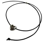 THINCAN Corée Longue Corde Coeur Collier Femmes Choker Gothique Noir Corde Collier Punk Collier pour Filles Streetwear Chocker