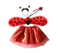 THINCAN Costume de femme Star Baguettes magiques Ladybird Bandeau Ailes Tutus pour s'habiller pour jouer à un anniversaire, Halloween, fête, cosplay
