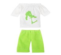 THINCAN Costume de scooter - Ensemble de jouets interactifs - Pantalon à doigts - T-shirt - Fête - Jeu d'activité sensorielle - Stockage des doigts - Cadeau