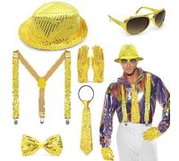 THINCAN Costume de Star Dances - Années 80 - 90 - Costume de scène - Cosplay - Fête d'Halloween - Jeu de rôle - Adulte - Hommes Femmes
