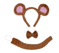 THINCAN Costume d'Halloween - Robe animale - Comprend un bandeau, une queue, un nœud papillon et un nez - Pour enfant, Halloween, cosplay, fête - Confortable