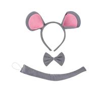 THINCAN Costume d'Halloween - Robe animale - Comprend un bandeau, une queue, un nœud papillon et un nez - Pour enfant, Halloween, cosplay, fête - Confortable