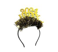THINCAN Créatif Lettre heureuse 2024 Forme Cheveu Anneau Live Broadcast Cheveux Support de Cheveux Fête de Noël Costume Chapeaux pour Enfants