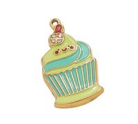 THINCAN Crème glacée ludique/tasse/téléphone en forme de pendentif émaillé lisse en métal élégant Connexion de bijoux en métal Accessoires Dessin animé Ice Cream Pendentif, taille unique, Comme décrit