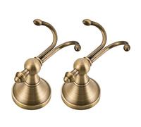 THINCAN Crochet mural en laiton manteau manteau cintre lourd dut robes crochet double thé pour sac écharpe clé serviette