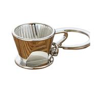 THINCAN Culture du café Filtre de port symbolique Porte-clés Accessoires de machine à expresso Accessoires Sac Pendell Texture métallique Convient pour la superposition Porte-clés en métal, Filtre