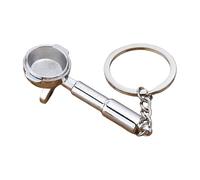 THINCAN Culture du café Filtre de port symbolique Porte-clés Accessoires de machine à expresso Accessoires Sac Pendell Texture métallique Convient pour la superposition Porte-clés en métal, Poignée à