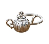THINCAN Culture du café Filtre de port symbolique Porte-clés Accessoires de machine à expresso Accessoires Sac Pendell Texture métallique Convient pour la superposition Porte-clés en métal, Pot à café