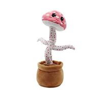 THINCAN Danse amusante et torsion de champignon jouet lumineux jouet musical interactif chansons intégrées jouet électrique en peluche pour l'anxiété