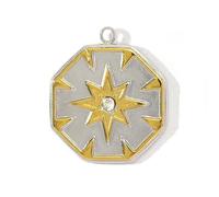 THINCAN Double Couleur Cœur Lune Étoile Papillon Abeille Charme Acier Inoxydable Pendentif Bijoux 11 Charme Polyvalent Pour Des Occasions Spéciales Pendentif Cœur Acier Inoxydable pour Femmes, taille
