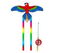 THINCAN Dragon dynamique pour enfants et adultes Canne à pêche Dynamic Wing Long Tail Kites Beach Play Party Outdoor Flying Toy pour les débutants