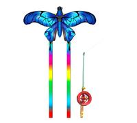 THINCAN Dragon dynamique pour enfants et adultes Canne à pêche Dynamic Wing Long Tail Kites Beach Play Party Outdoor Flying Toy pour les débutants
