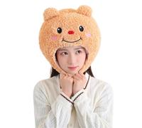 THINCAN Drôle Adultes Enfants Ours en peluche Couverture de tête de Noël unique Femmes Adolescents Carnivals Fête Cadeau Anniversaire Chapeau de Noël